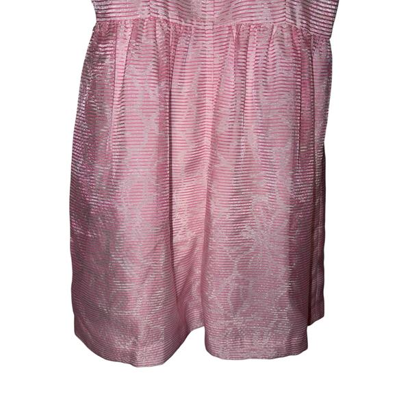 Lilly Pulitzer Kailey Pink & White Iridescent Chiffon Halter Dress Size 12 fun - Picture 10 of 14